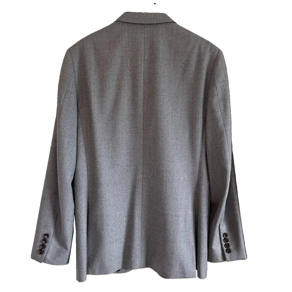 J.Crew Ludlow Blazer 38R 100% Italian Wool Gray Vitale Barberis Canonico